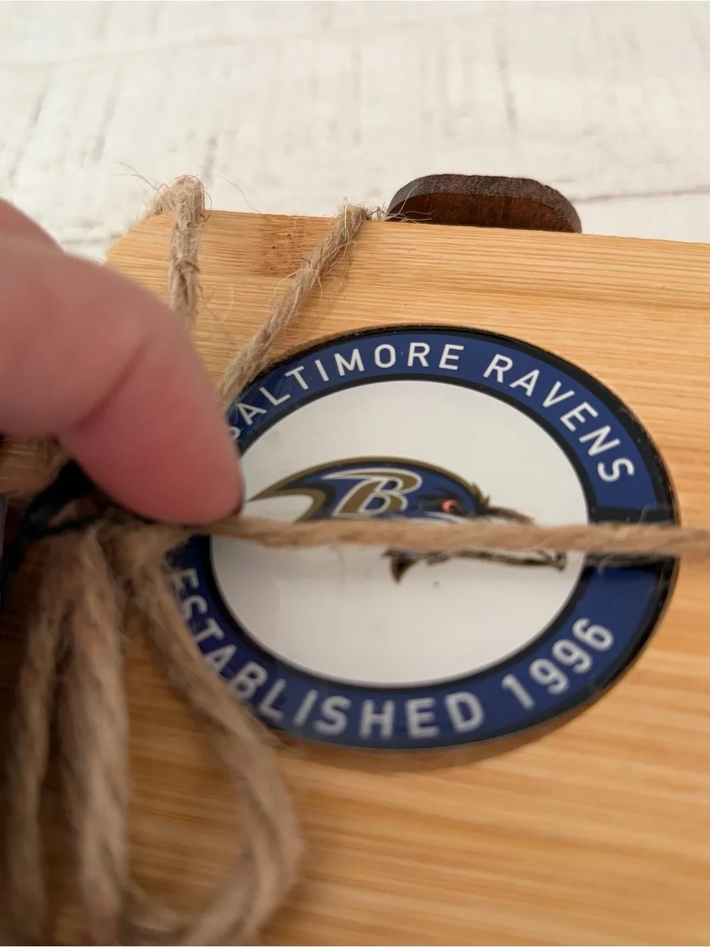 Baltimore Ravens NFL 4 Piece Wood Tonal Inlay Coaster Set with Base